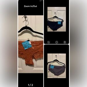 NEW Victoria’s Secret XXL NWTs
Rust Cheeky Lace
Blue Seamless
Gray Seamless

$14
